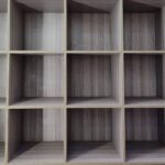 Laminate closet cubby shelving unit
